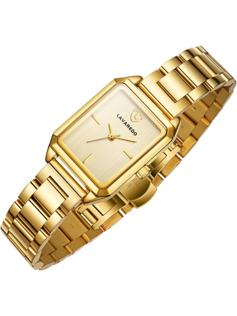 Women's All Gold Analog Quartz Stainless Steel Waterproof Luxury Bracelet Watch